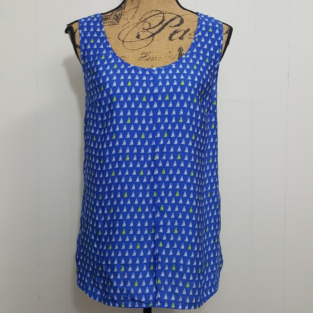 🍒 Merona Sail Boat Nautical Tank Top